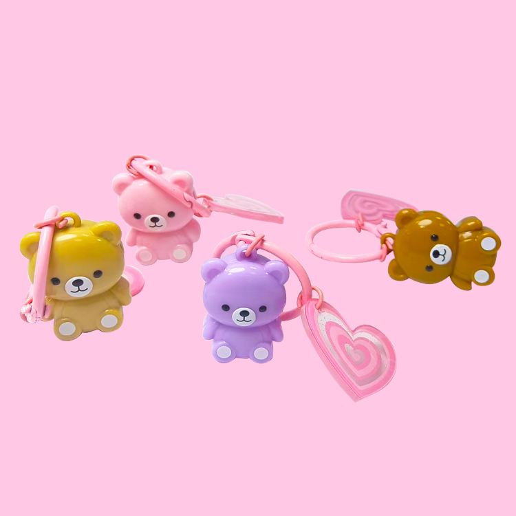 可愛迷你吊墜小熊唇彩吊飾型號：C1228 