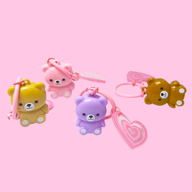 可愛迷你吊墜小熊唇彩吊飾型號：C1228 