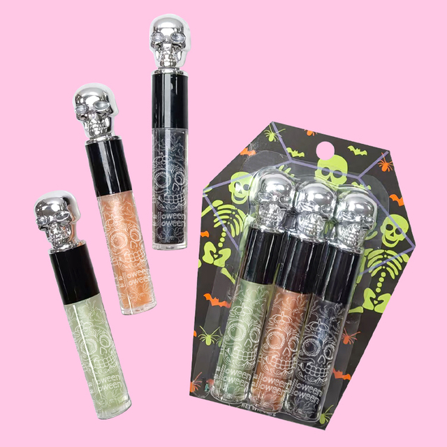 萬聖節顱骨形狀的陰道濕潤的唇彩