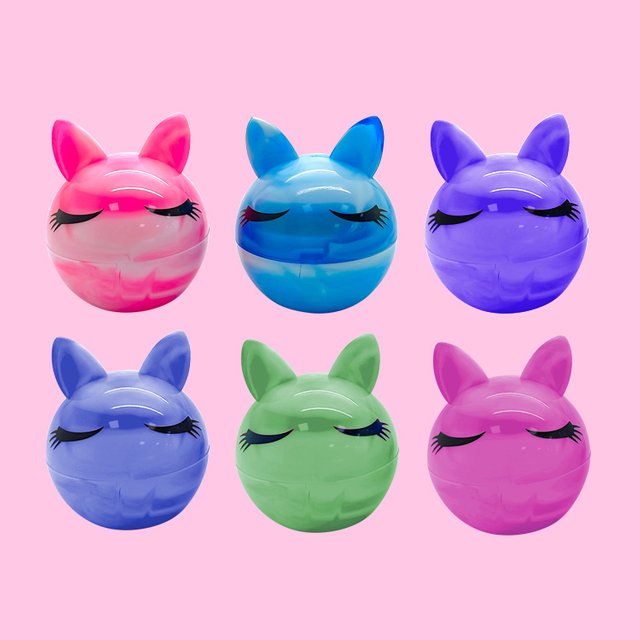 可愛的動物形液顏色水果潤唇膏C5444