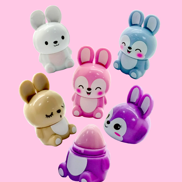 迷你兔子動物形狀果實潤唇膏C5061