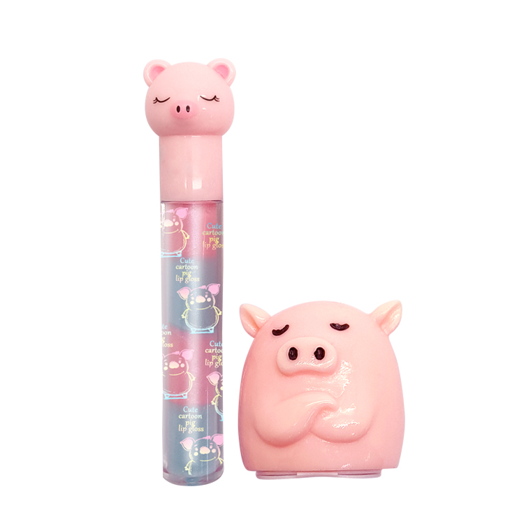 豬動物形狀的果實喜歡二合一唇彩C2134-9