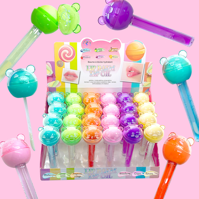 6種顏色的水果唇彩